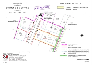 terrain a batir à la vente -   59182  LOFFRE, surface 663 m2 vente terrain a batir - UBI412791080